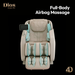 Kahuna Dios Flexa massage chair full-body airbag massage system with compression for enhanced circulation and relaxation.