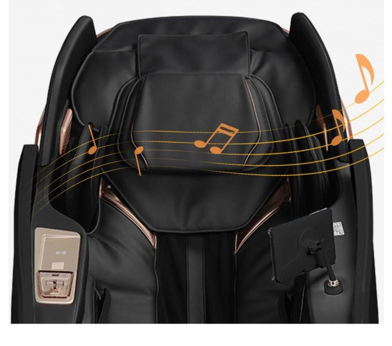 Kahuna Dios-1288 massage chair with built-in Bluetooth speakers providing immersive audio experience during massage.