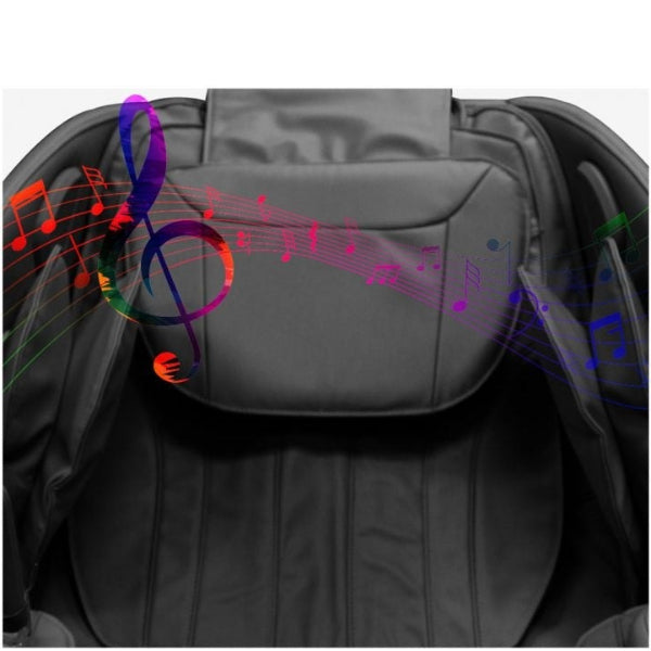 Black Kahuna Dios-6800 massage chair with immersive Bluetooth speakers. 