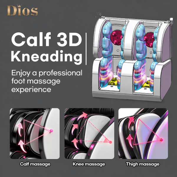 Kahuna Dios-7300 Deep Tissue Calf Rollers with Thigh Air Compression.