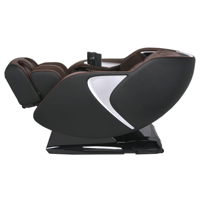 Side view of Kyota Joubu M880 4D Massage Chair in Black and Dark Brown
