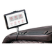 Close-up of the brown Kyota Kizuna M688 massage chair’s touchscreen tablet control displaying massage settings.