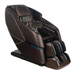 Brown Kyota Kizuna M688 massage chair shown from the front, highlighting its rich upholstery, ergonomic contours, and full-body massage features.