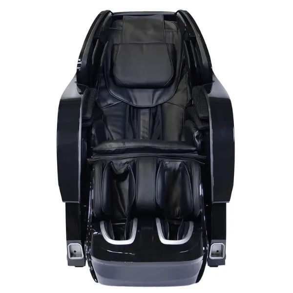 Front view of Kyota Yosei M868 4D massage chair in black.