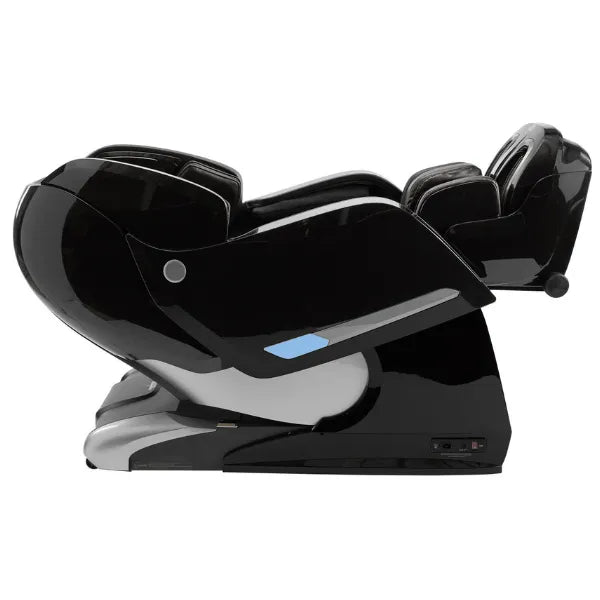 Kyota Yosei M868 4D massage chair in black zero gravity recline position.