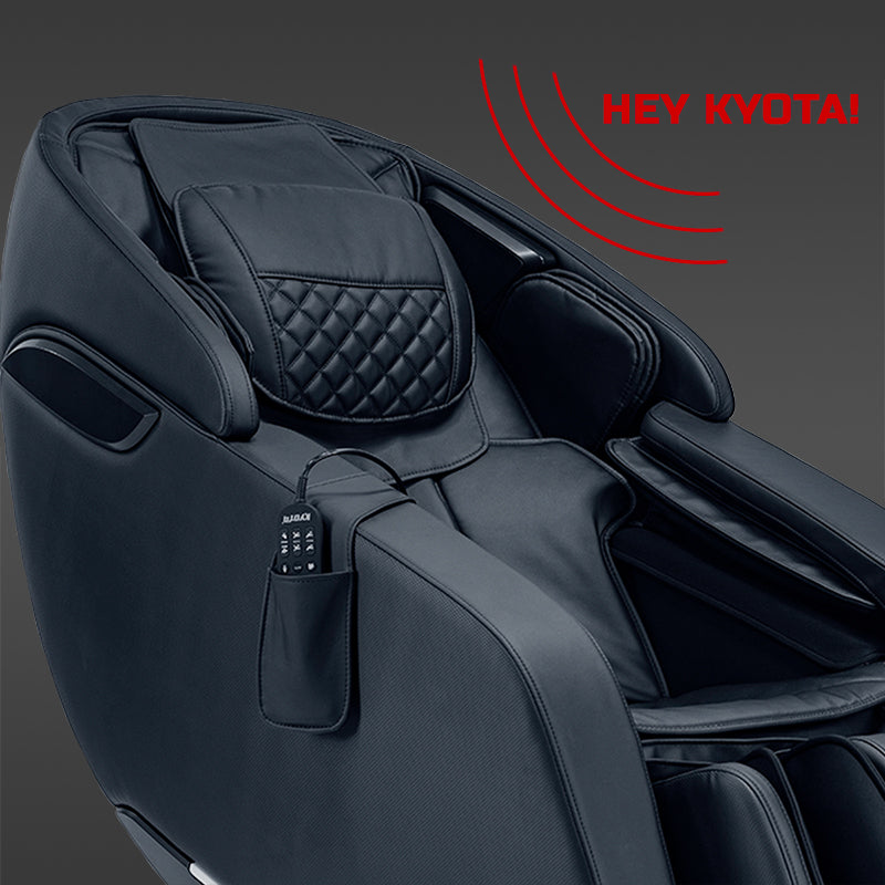 Kyota Genki M380 Massage Chair remote icon indicating voice command feature for hands-free control.