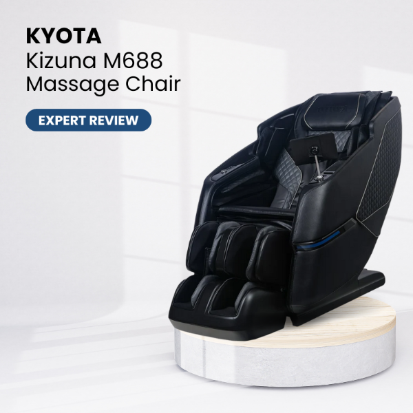 Kyota Kizuna M688 massage chair on a white background representing a product review.