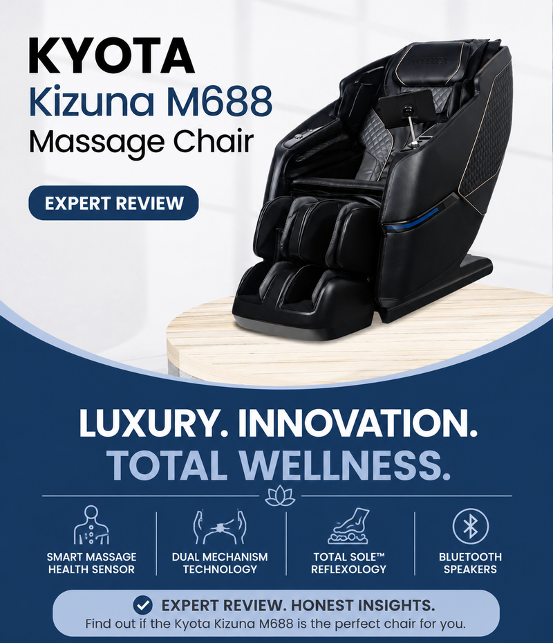 Discover the qualities and features of the Kyota Kizuna M688 in our Massage Chair Review. 