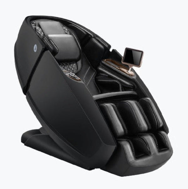 Daiwa Supreme Hybrid X luxury massage chair featuring a dual-track six-roller system, flexible track, and full-body massage technology.