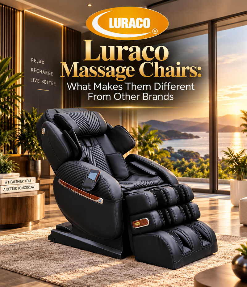 Discover what sets Luraco massage chairs apart, from U.S. assembly to body scanning technology, adjustability, and accessibility features