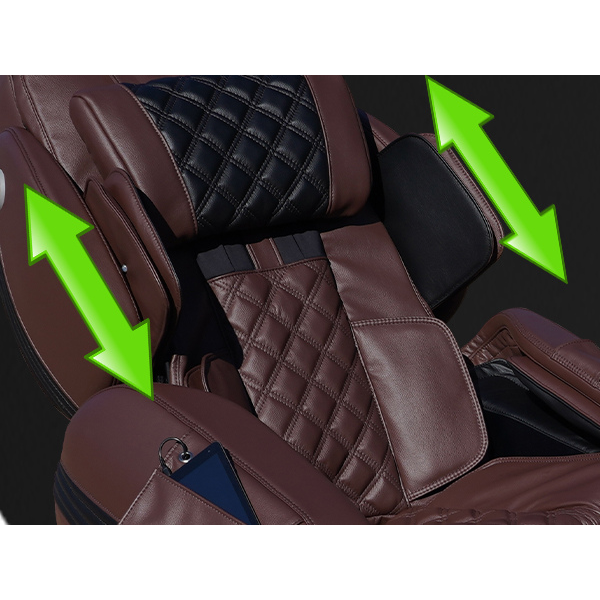 The Luraco Model 3 features patented adjustable bicep/shoulder massagers designed to accommodate varying heights and shoulder widths of different users. 