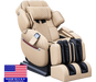 Luraco iRobotics 11 Special Edition Medical Massage Chair in cream with luxurious leather upholstery and elegant contemporary styling.