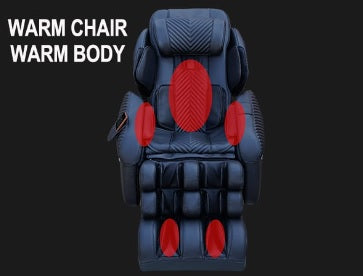 The massage chair features an automatic heating function that eliminates the discomfort of getting into a cold chair