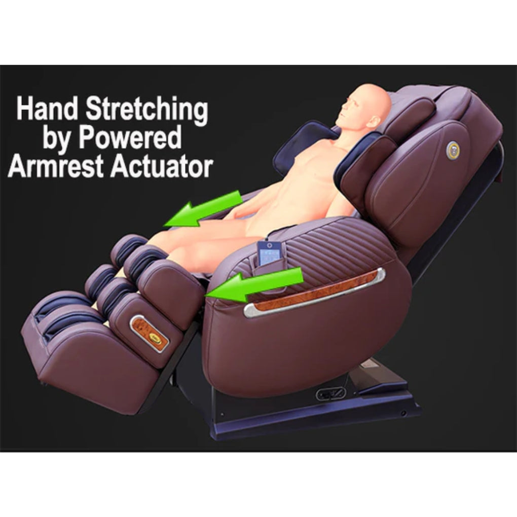 The Luraco iRobotics i9 Max Special Edition Massage Chair has arm and hand stretching capable of providing superb stretch. 