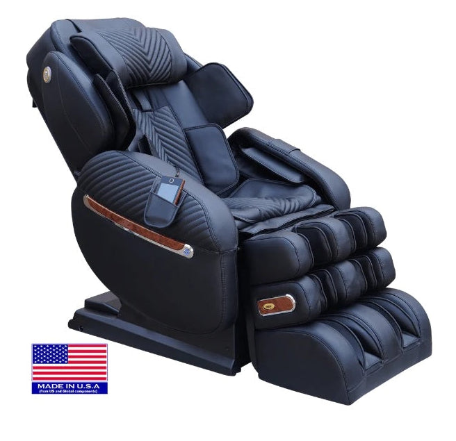 The Luraco i9 Max SE massage chair is Made in the U.S.A. and comes with top notch luxury features and massage styles.  