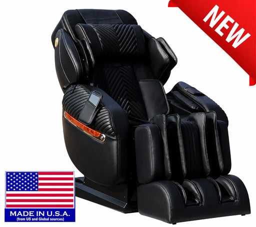 Luraco iRobotics i11 Royal Edition Medical massage chair with a corner badge that says new.l