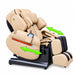 Luraco iRobotics i11 Special Edition Medical Massage Chair in cream demonstrating the easy entry armrests.