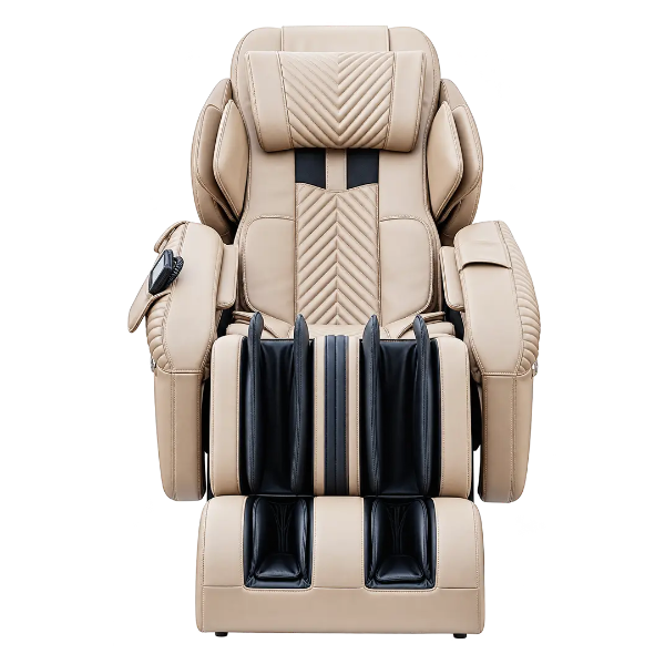 Luraco iRobotics 11 Special Edition Medical Massage Chair in cream, front view