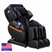 Luraco iRobotics i11 Special Edition massage chair in black with Made in USA flag badge.