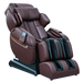 Luraco iRobotics i11 Special Edition massage chair in brown leather upholstery.