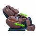 Luraco iRobotics i11 Special Edition Medical Massage Chair in chocolate brown, side view showing the easy entry armrests.