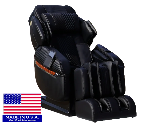 Luraco iRobotics 11 Special Edition Medical Massage Chair in black with premium leather upholstery and advanced full-body massage design.
 Copy