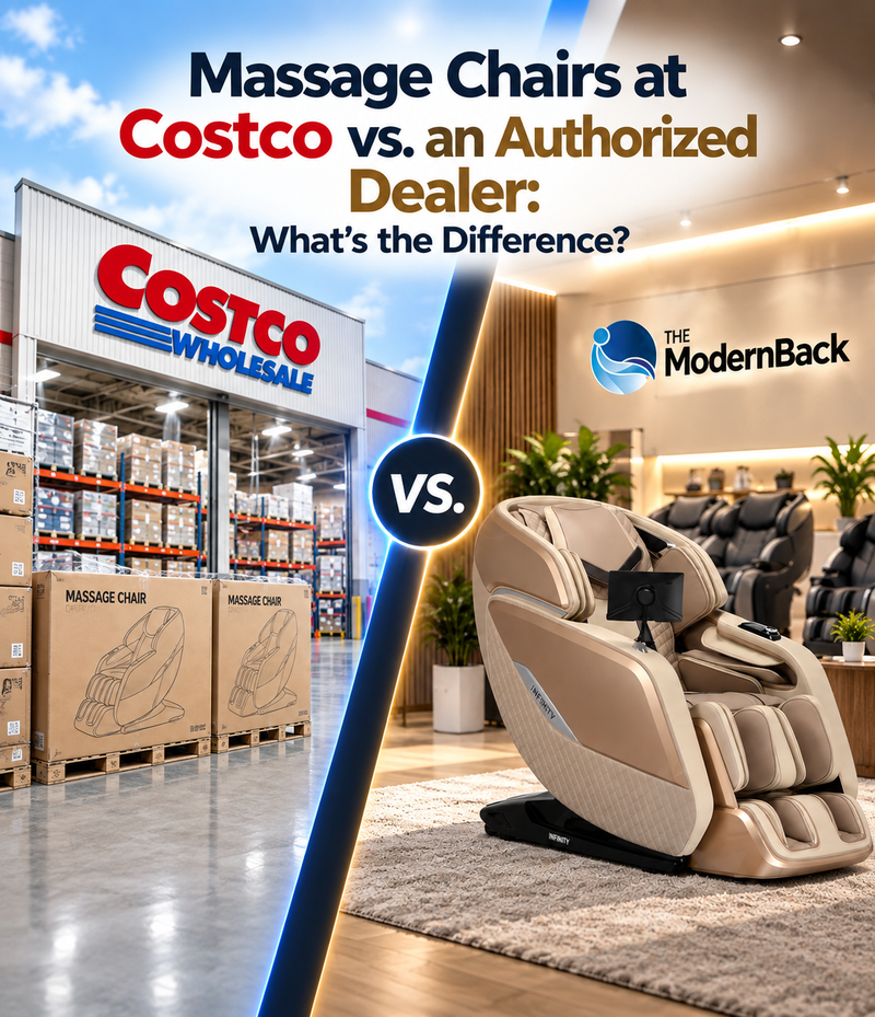 Comparing Costco massage chairs vs authorized dealers? Learn what to check on selection, fit, warranty, delivery, and service before you buy.