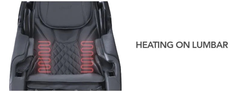 The Osaki Maxim LE features heating pads in the lumbar region to enhance roller and airbag massages, increasing blood circulation and relaxing tight muscles to better prepare the body for massage.