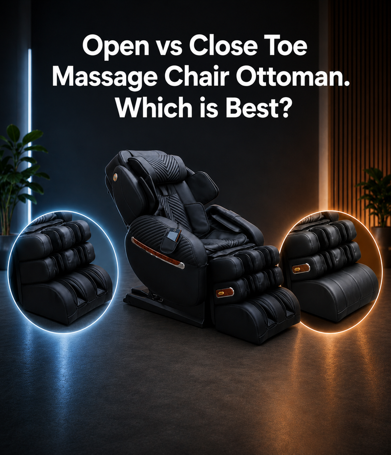 Discover the differences between open and closed toe massage chair ottomans to find the perfect fit for your comfort, height, and relaxation needs.