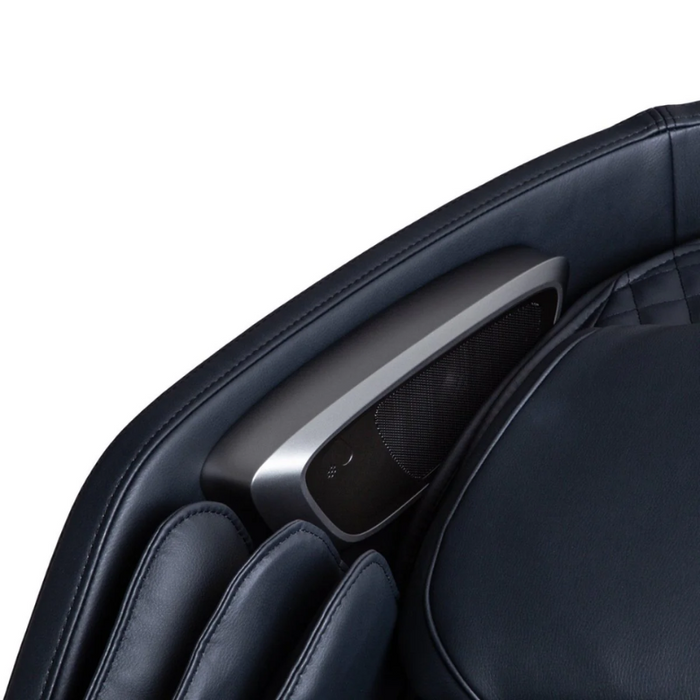 Close-up of the Bluetooth speakers on the Osaki 4D Bravo Duo Massage Chair, designed to provide immersive sound for a fully relaxing experience.