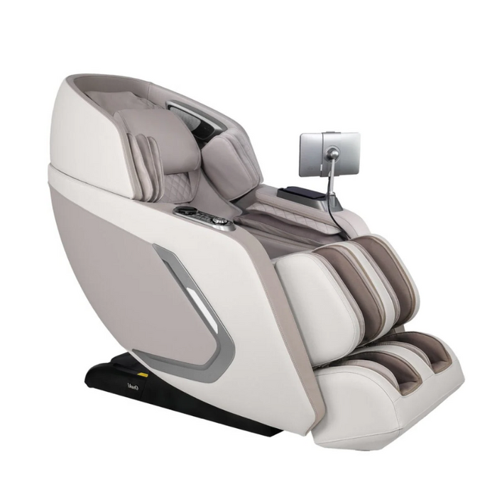 Beige Osaki Bravo Duo 4D Massage Chair featuring a sleek, modern design with advanced 4D massage technology, comfortable seating, and a user-friendly interface.