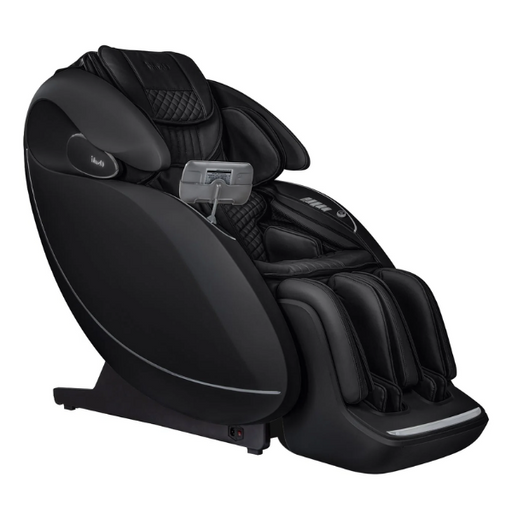 Front view of the Osaki Solis Open Box Floor Model massage chair in black, showcasing its contemporary design, plush upholstery, and ergonomic features for optimal comfort and relaxation