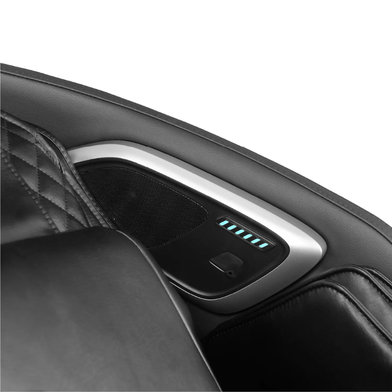 Built-in Bluetooth speakers in the Trion Flex Duo massage chair delivering immersive sound for enhanced relaxation.