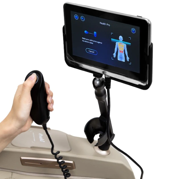 The Maestro 2.0 has a handheld device that measures the tense areas in your upper body to design a personalized program.