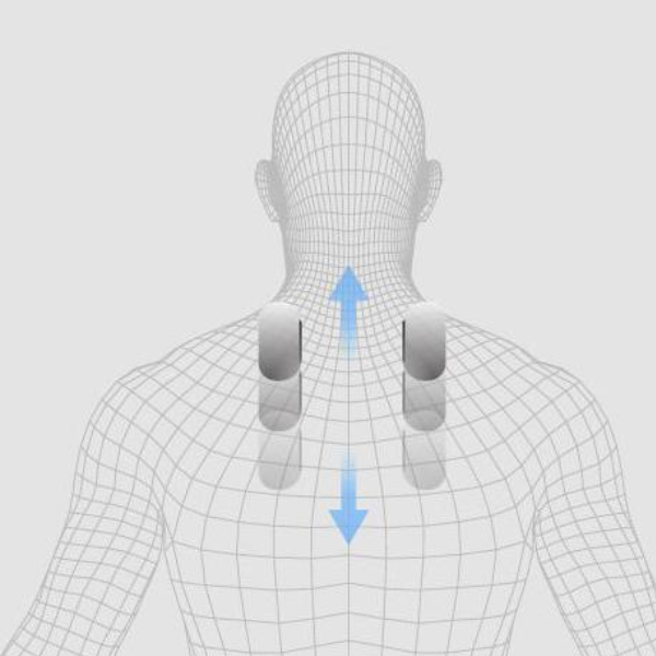 Image showcasing the auto body scan feature of the Osaki Admiral II open box floor model massage chair, illustrating how the chair automatically detects the user's body shape and size to customize the massage experience, ensuring targeted relief and optimal comfort.