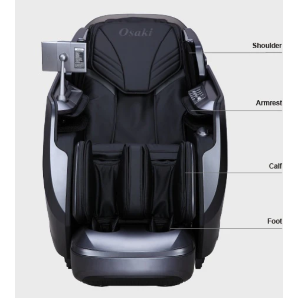 The Osaki Avalon comes with air cells that are located around the chair targeting the feet, calves, arms, and shoulders. 