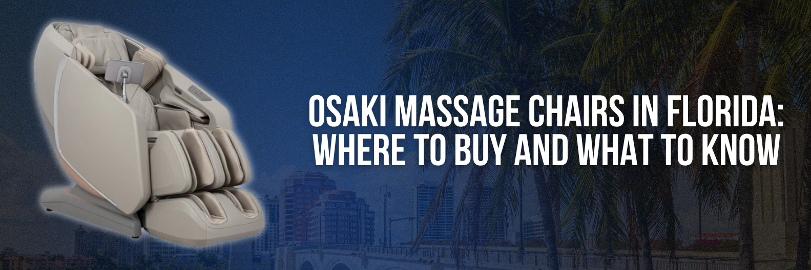 For Floridians interested in Osaki massage chairs, The Modern Back in Sarasota is the best place to shop, featuring the state's largest showroom with numerous Osaki models to test and compare.