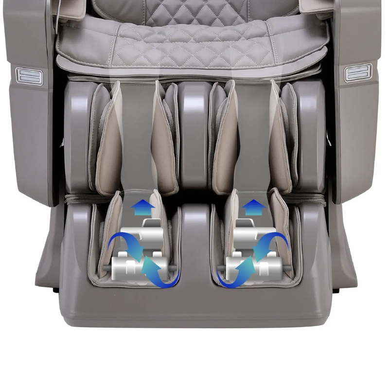 The Osaki Vito 3D Massage Chair's multi-function foot roller, designed to deliver a versatile massage with various techniques and motions to target different pressure points on the feet.