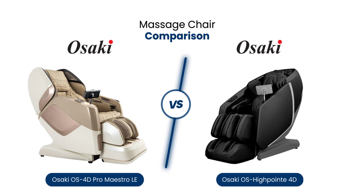 Osaki OS-4D Pro Maestro LE vs. Osaki OS-Highpointe 4D Massage Chair Comparison