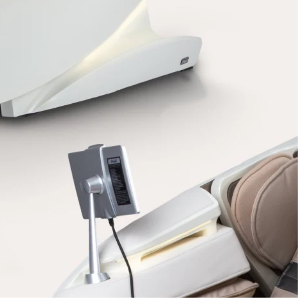 Close-up of the Osaki DuoMax 4D Massage Chair's LED lighting, featuring vibrant and sleek illumination that enhances the chair's modern aesthetic and creates a calming ambiance during massage sessions.