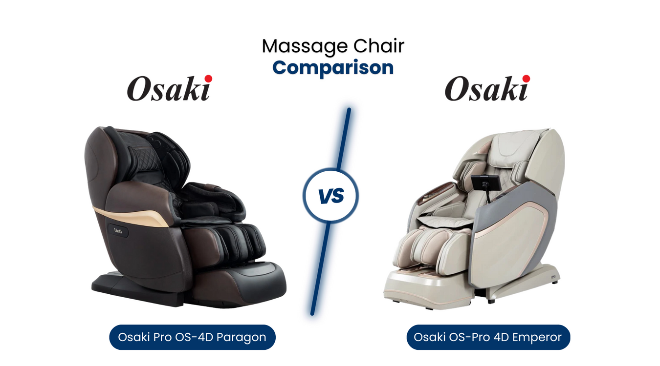 In this comprehensive massage chair comparison, we’ll compare the similarities and differences between the Osaki Paragon and the Osaki Emperor.