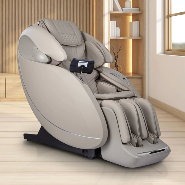 The Osaki Solis 4D Massage Chair comes with a flexible dual track that delivers 190° decompression with 4D massage styles.