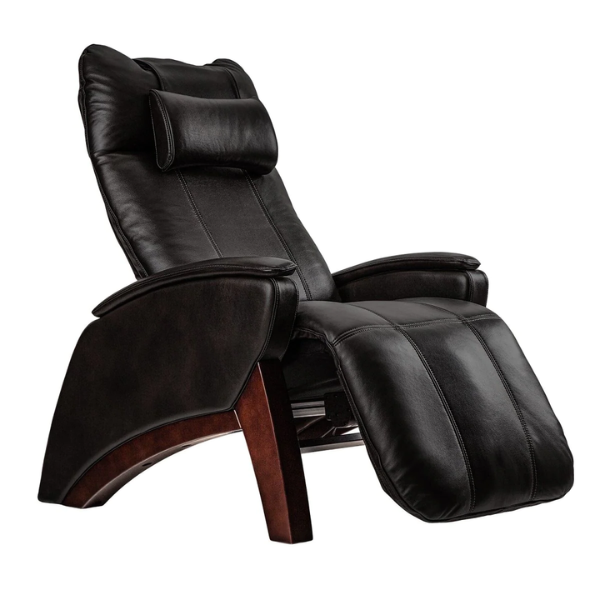 The Osaki Sonno Recliner has a plush top with either black or brown leather upholstery and air massage on the back and seat.