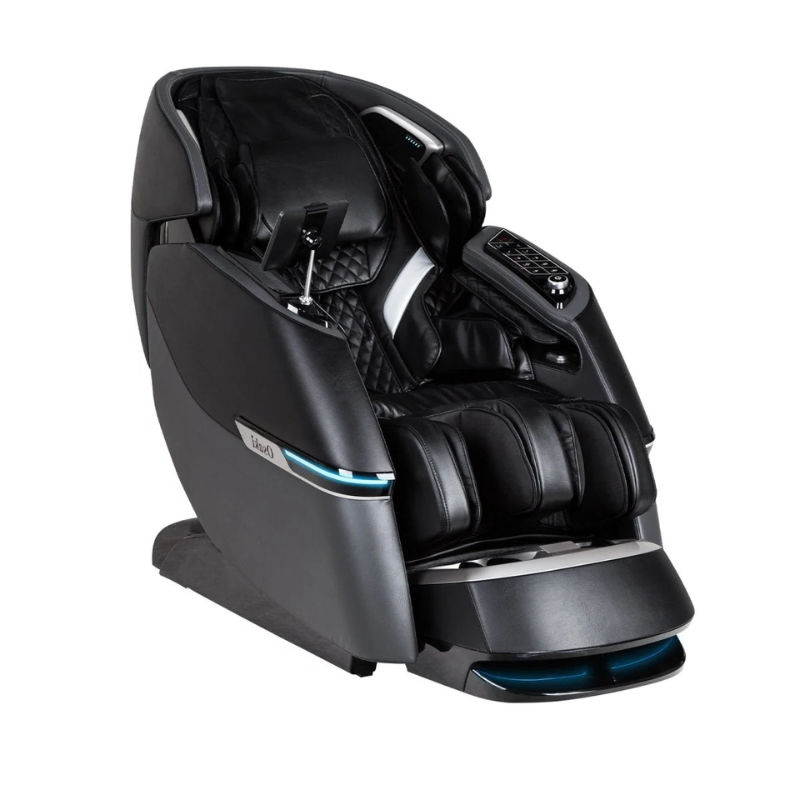 The Osaki Vivo 4D Massage Chair, showcased in the article, is renowned for its cutting-edge AI technology and dual 4D/2D capabilities, offering an exceptionally personalized and intelligent massage experience.