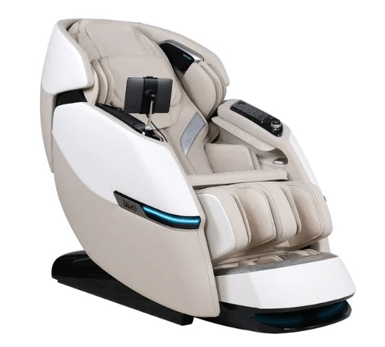 The Osaki Vivo Massage Chair features reflexology foot rollers that effectively target pressure points, providing therapeutic relief and promoting overall well-being.