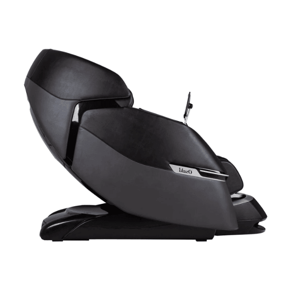 Side view of the Osaki Vivo Open Box Floor Model massage chair, highlighting its modern silhouette, plush cushioning, and ergonomic design that promotes relaxation and comfort.