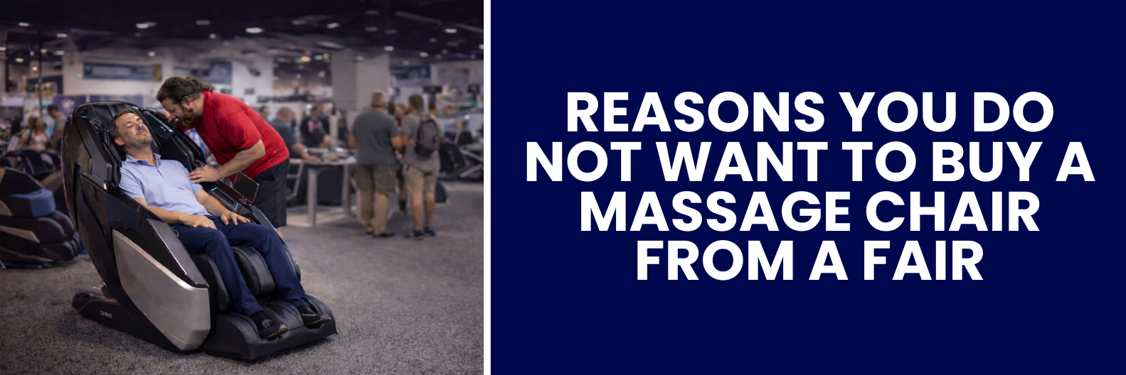 Find out why massage chairs sold at fairs can cost you more and give you less product selection. 