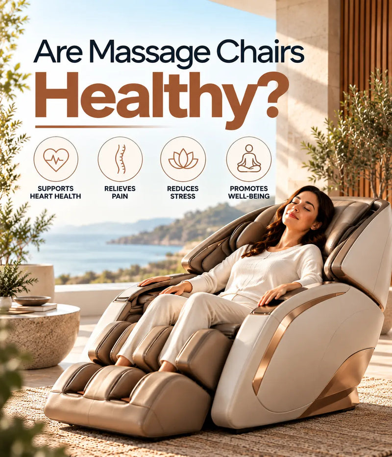 In this article, you’ll discover the answer to "Are massage chairs good for you?", and how massage chairs provide health benefits from stress reduction to pain relief.