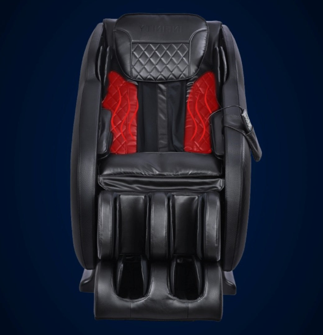 The Infinity Riage 4D Massage Chair includes lumbar heat functionality that soothes and relaxes the lower back muscles, enhancing the overall massage experience for greater comfort and relief.


