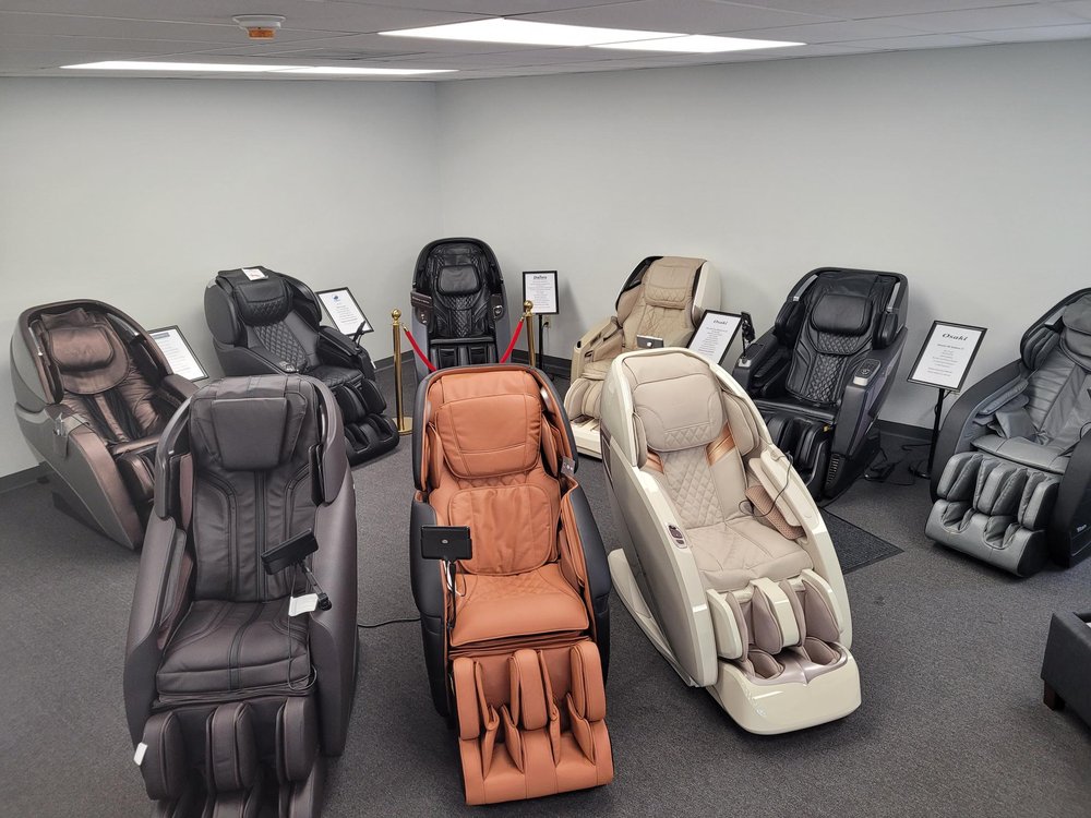Visit the largest selection of massage chairs under one roof at the Sarasota Florida massage chair showroom.